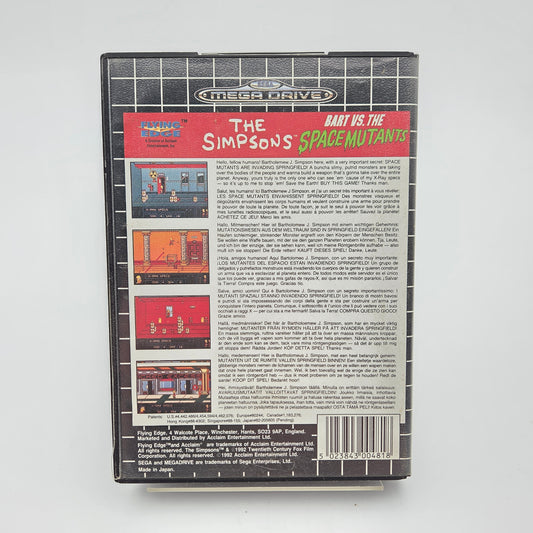 The Simpsons Bart vs The Space Mutants - Mega Drive