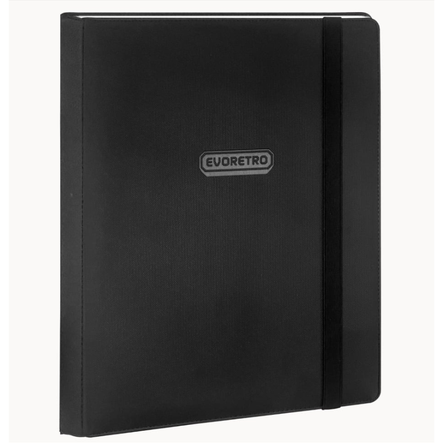 EVORETRO - Classeur cartes rég. 9 poches 360 cartes a/ élastique Noir