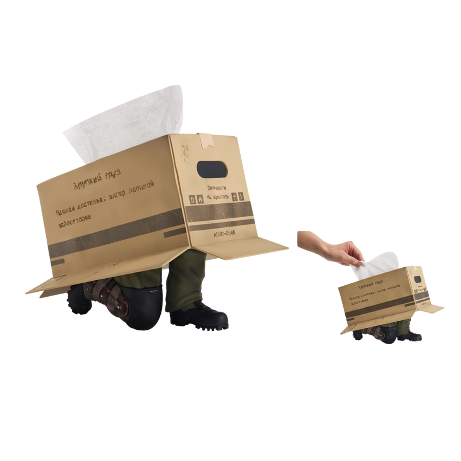 FIGURINE / BOITE A MOUCHOIRE METAL GEAR SOLID