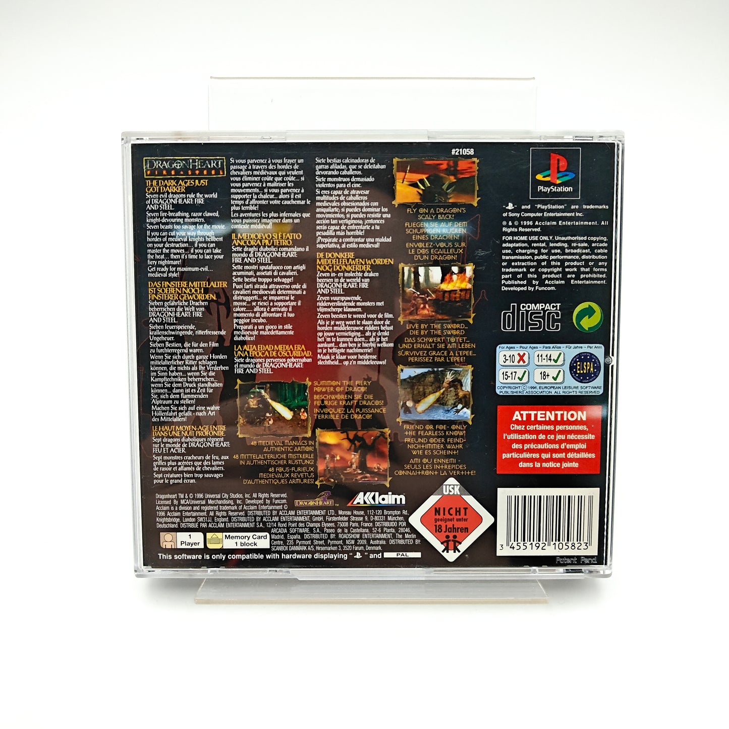 DRAGON HEARTS FIRE & STEEL - Playstation 1