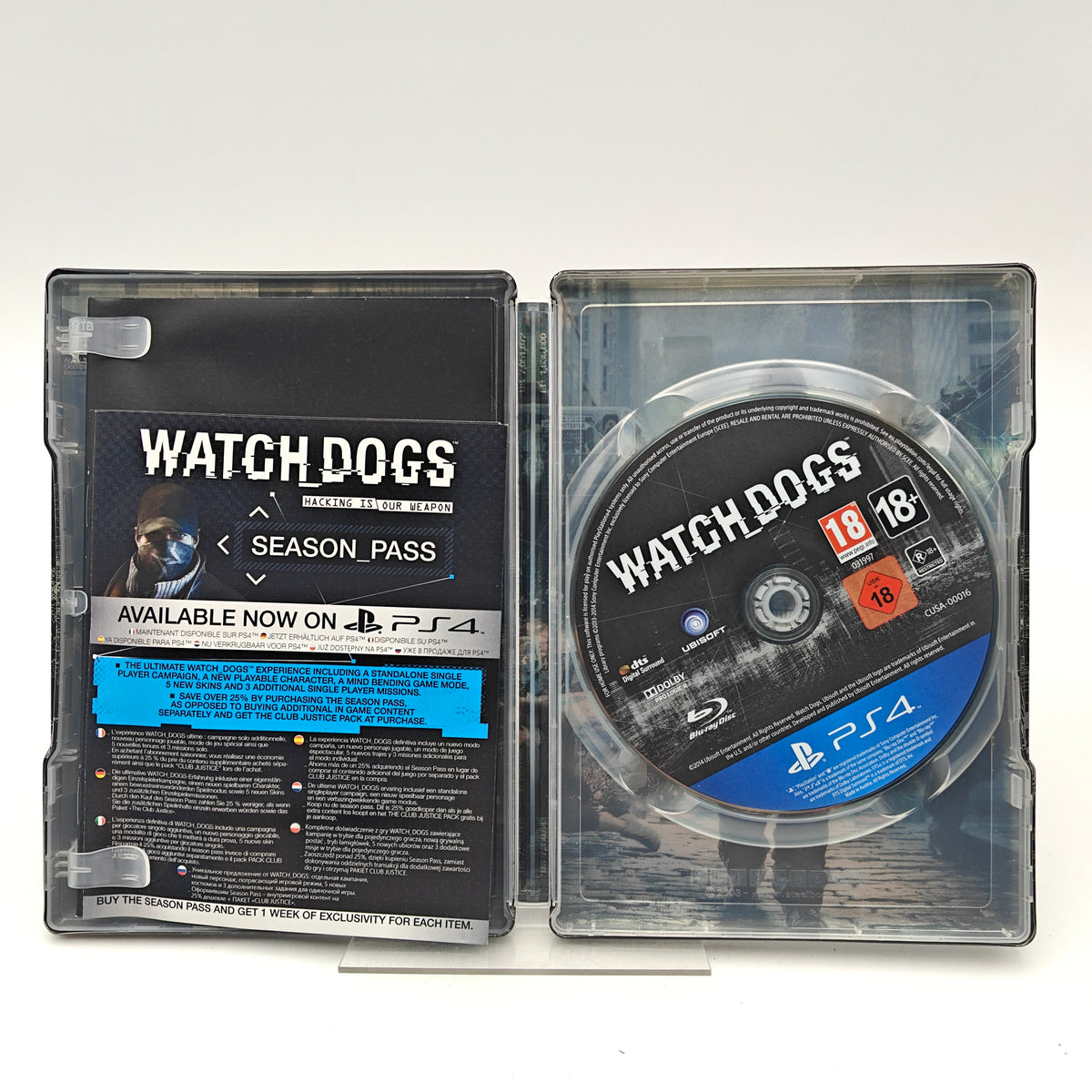 WATCH DOGS STEELBOOK - PLAYSTATION 4