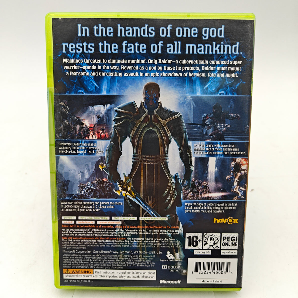 TOO HUMAN - XBOX 360