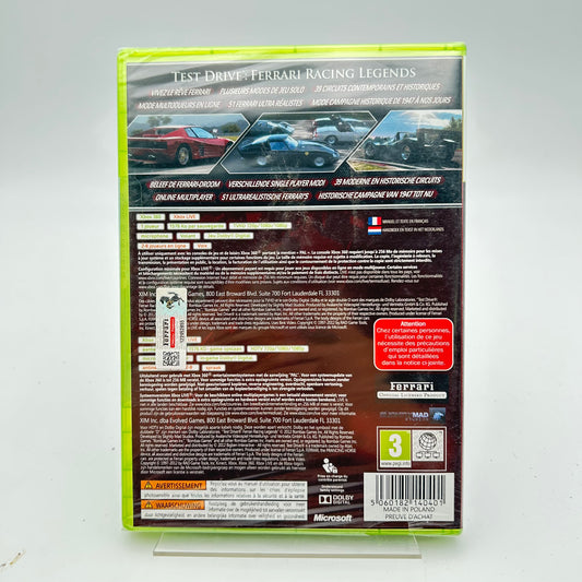 TEST DRIVE FERRARI RACING LEGENDS (NEUF) - XBOX 360