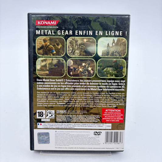METAL GEAR SOLID 3 SUBSISTENCE - PLAYSTATION 2