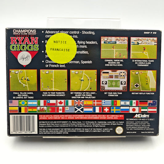 CHAMPIONS WORLD CLASS SOCCER – RYAN GIGGS - SUPER NINTENDO - Strike Games