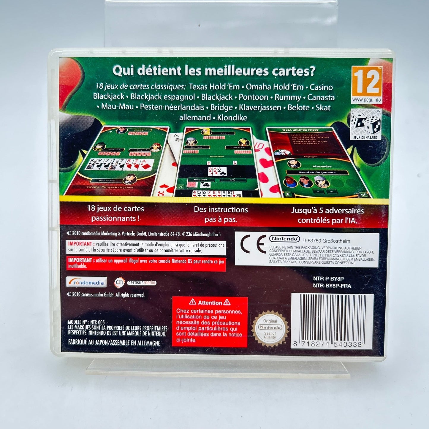 18 JEUX DE CARTES - NINTENDO DS - Strike Games