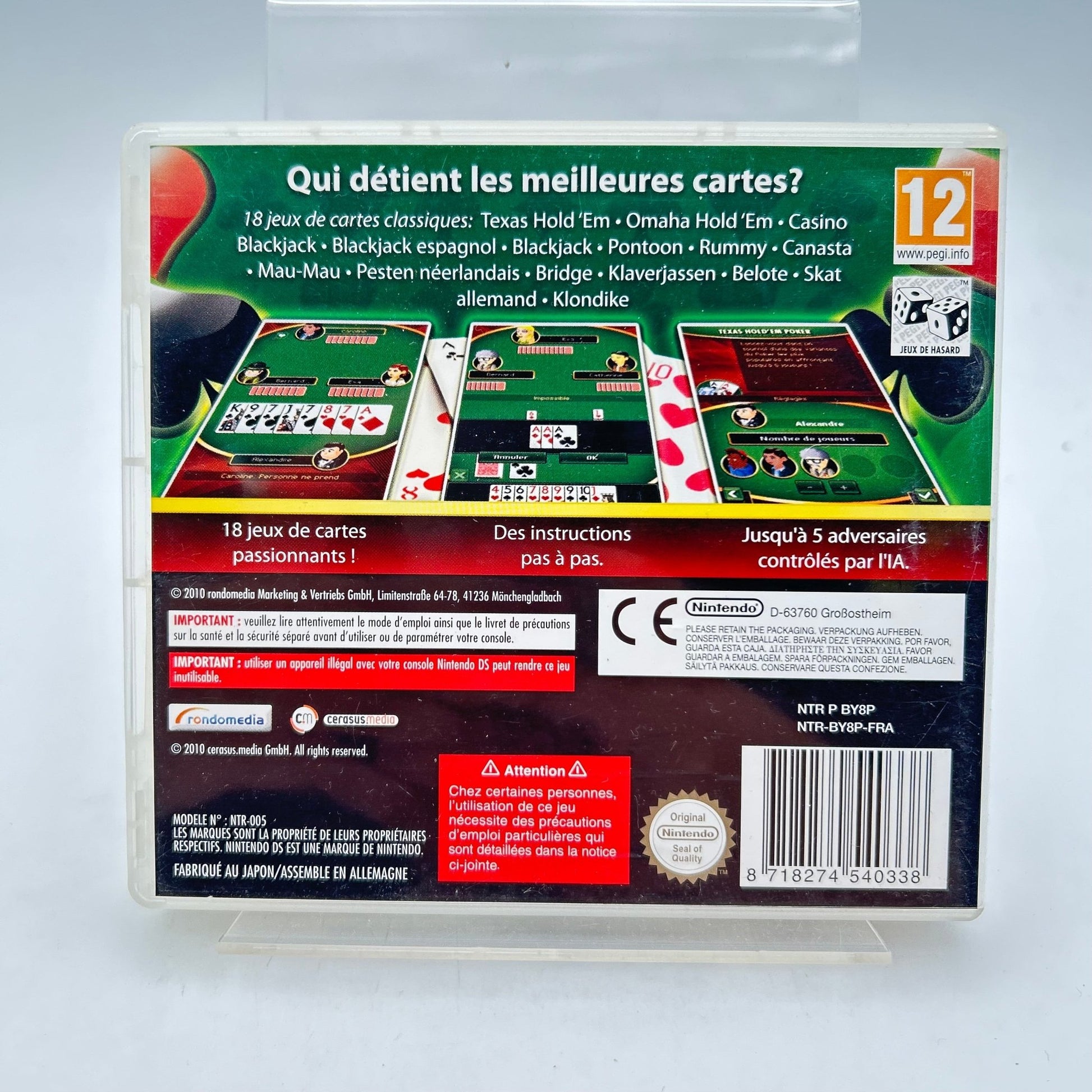 18 JEUX DE CARTES - NINTENDO DS - Strike Games