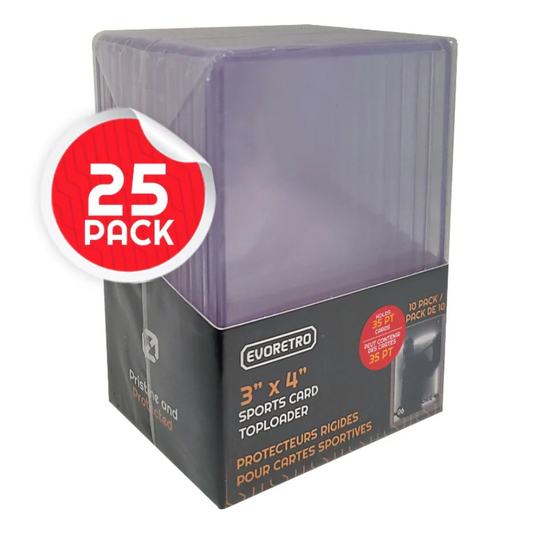 EVORETRO - 3x4 Premium Topload Card Holder 25-Pack