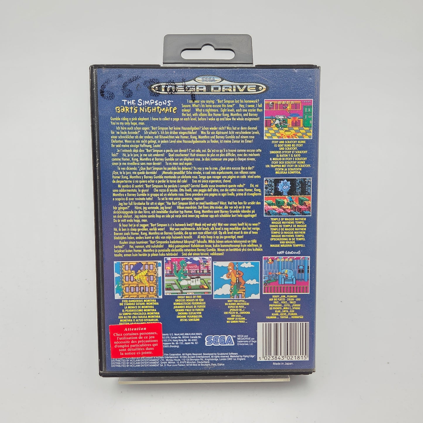 The Simpsons Bart's Nightmare - Mega Drive