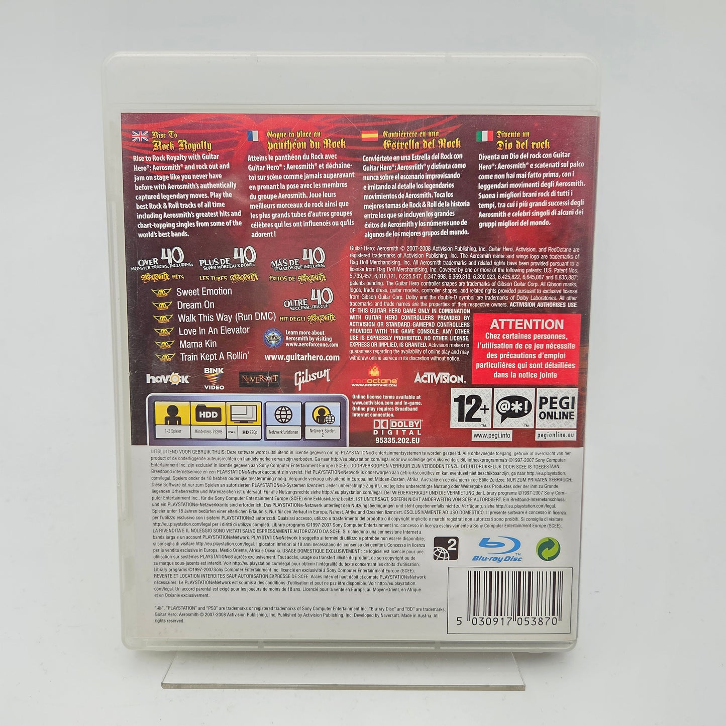 Guitar Hero Aerosmith - Playstation 3