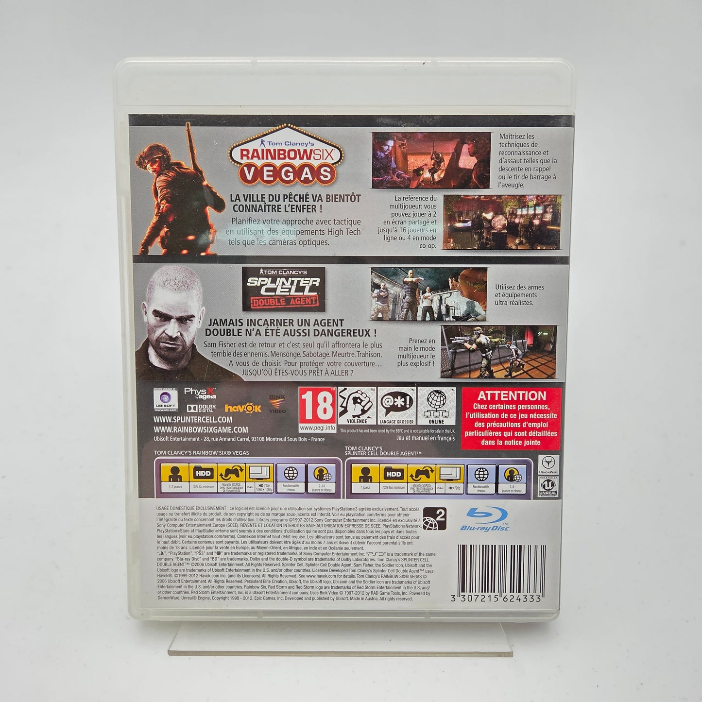 Rainbow Six Vegas & Splinter Cell Double Agent - Playstation 3