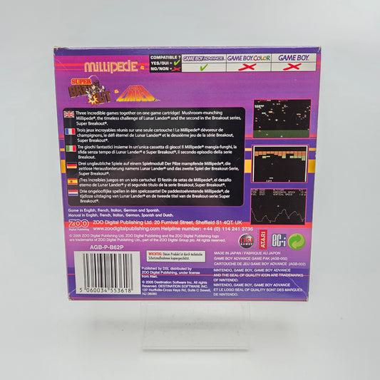 MILLIPEDE + SUPER BREAKOUT + LUNAR LANDER - Gameboy Advance