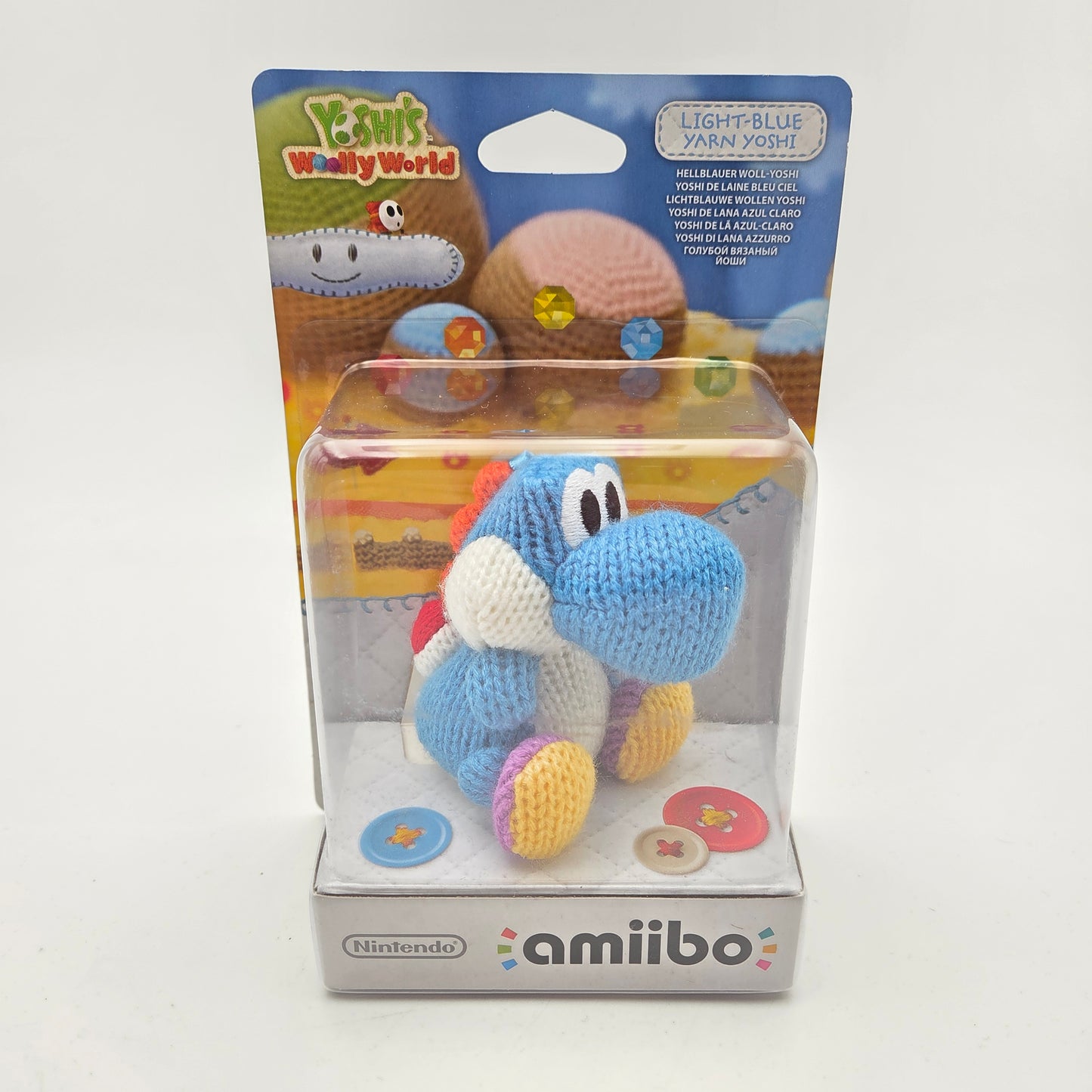 Amiibo Light Blue Yarn Yoshi - Yoshi's Woolly World