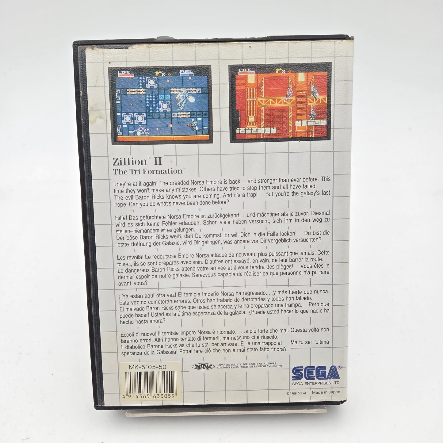 Zillion II The Tri Formation - Master System