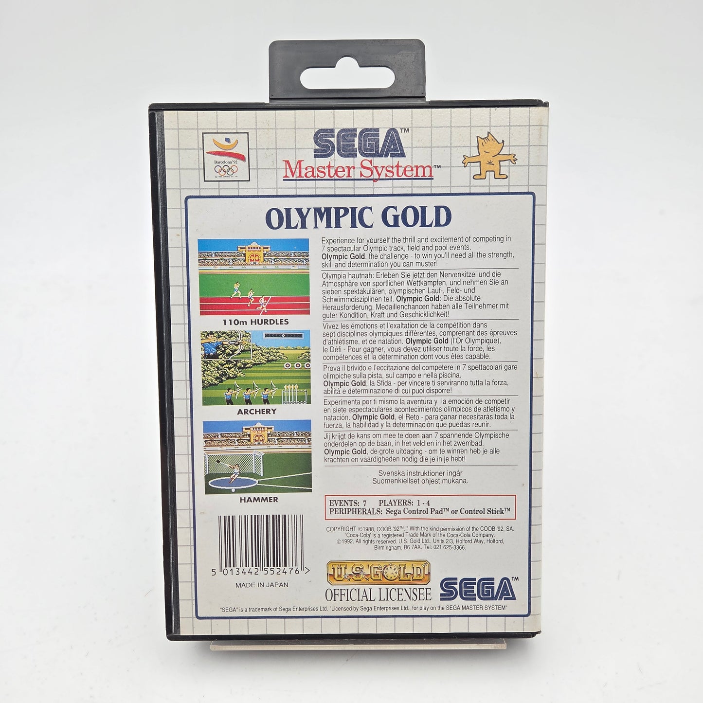 Olympic Gold Barcelona 92 - Master System