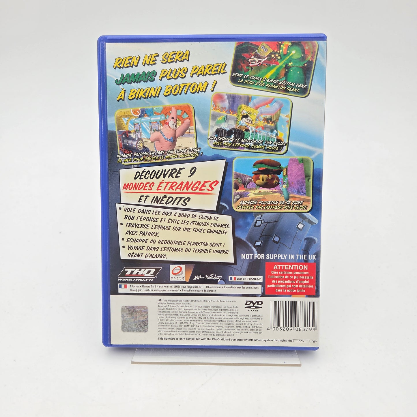 BOB L'EPONGE LA CREATURE DU CRABE CROUSTILLANT - PLAYSTATION 2