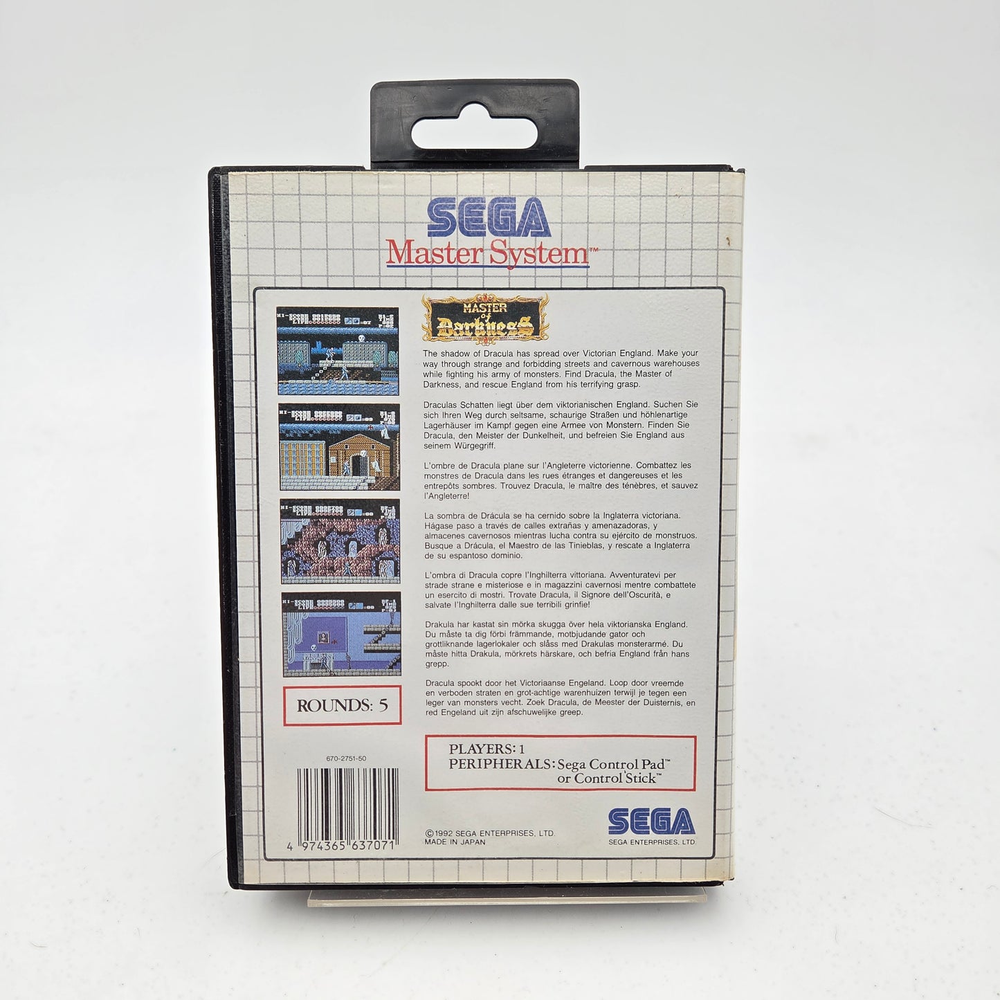 MASTER OF DARKNESS - MASTER SYSTEM