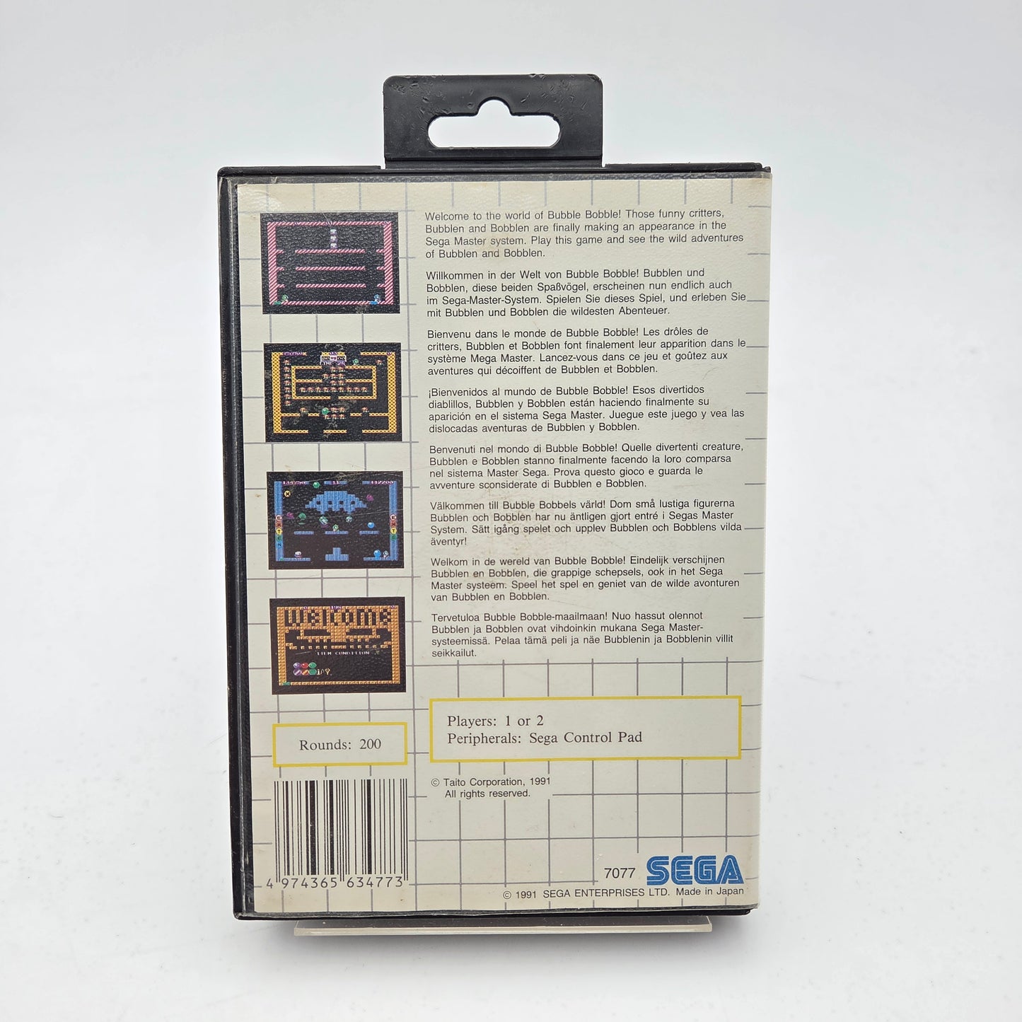 BUBBLE BOBBLE - MASTER SYSTEM