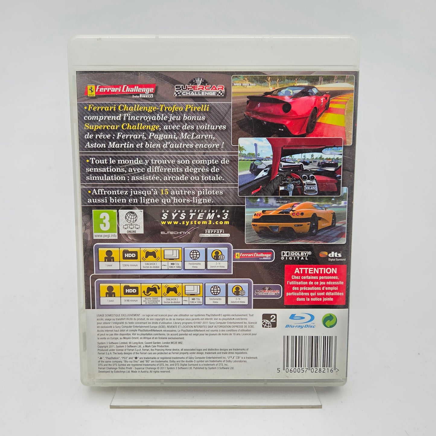 FERRARI CHALLENGE AVEC SUPERCAR CHALLENGE - PLAYSTATION 3