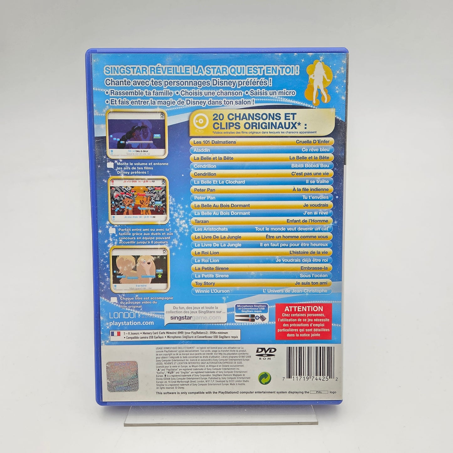 SINGSTAR CHANSONS MAGIQUES DE DISNEY - PLAYSTATION 2