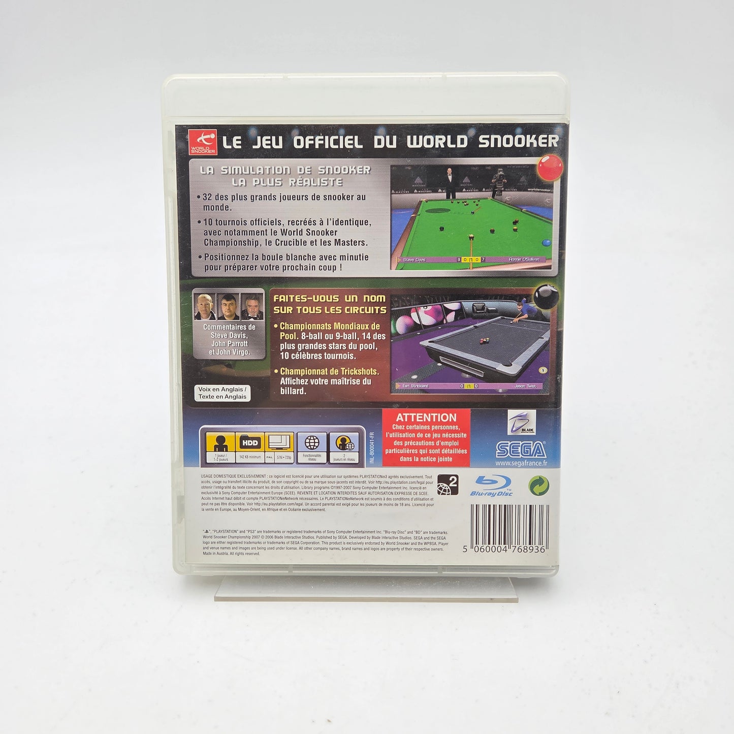 WORLD SNOOKER CHAMPIONSHIP 2007 - PLAYSTATION 3