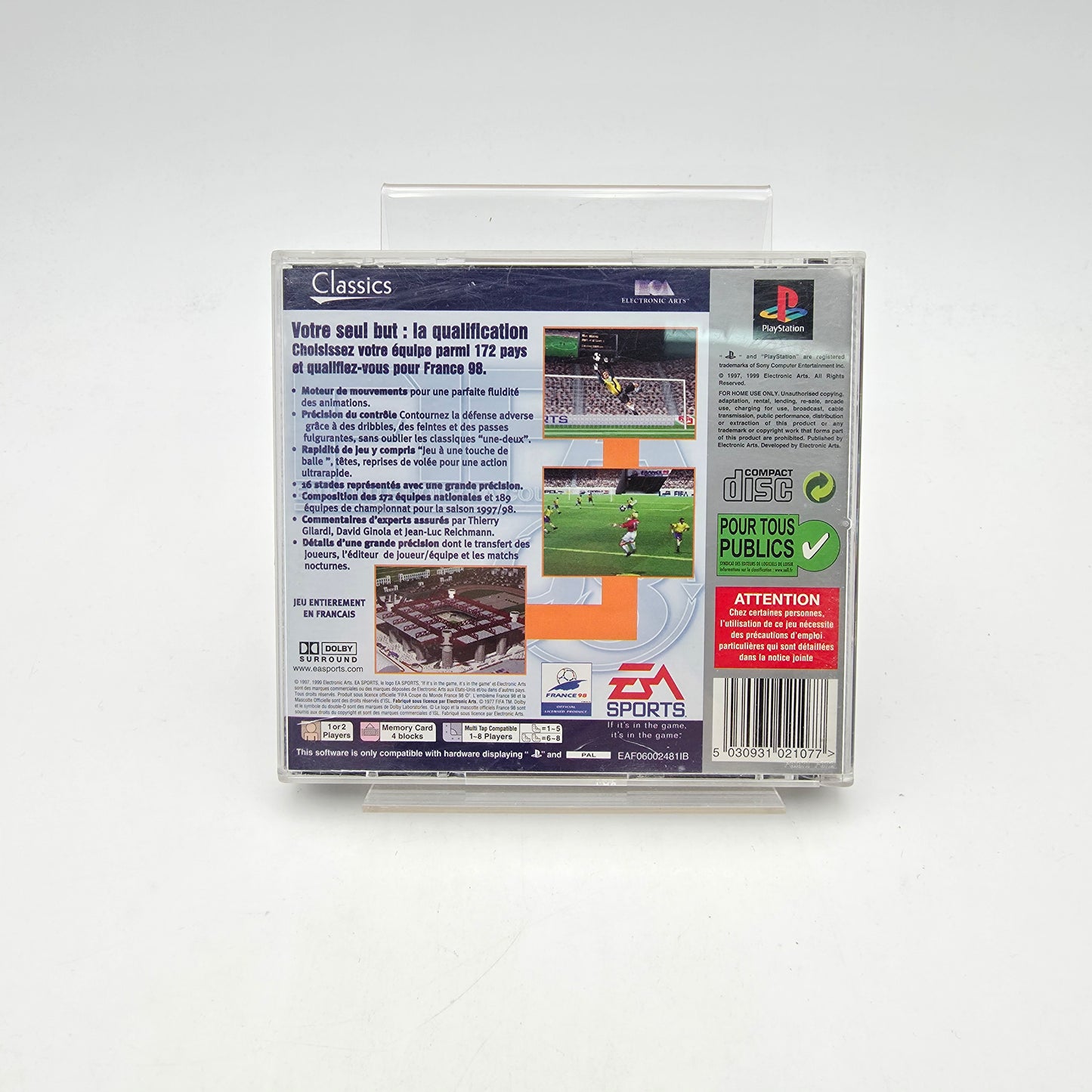 FIFA EN ROUTE POUR LA COUPE DU MONDE 98 - PLAYSTATION 1