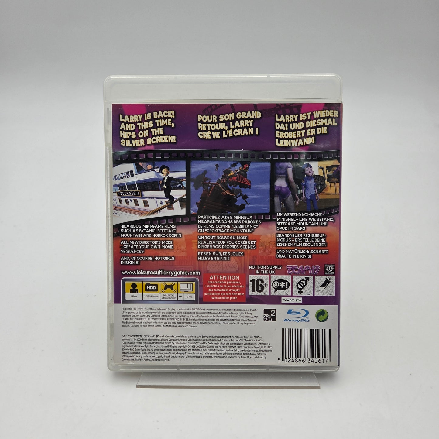 LEISURE SUIT LARRY BOX OFFICE BUST - PLAYSTATION 3
