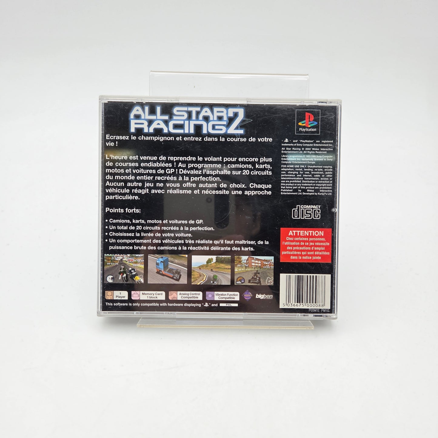 ALL STAR RACING 2 - PLAYSTATION 1