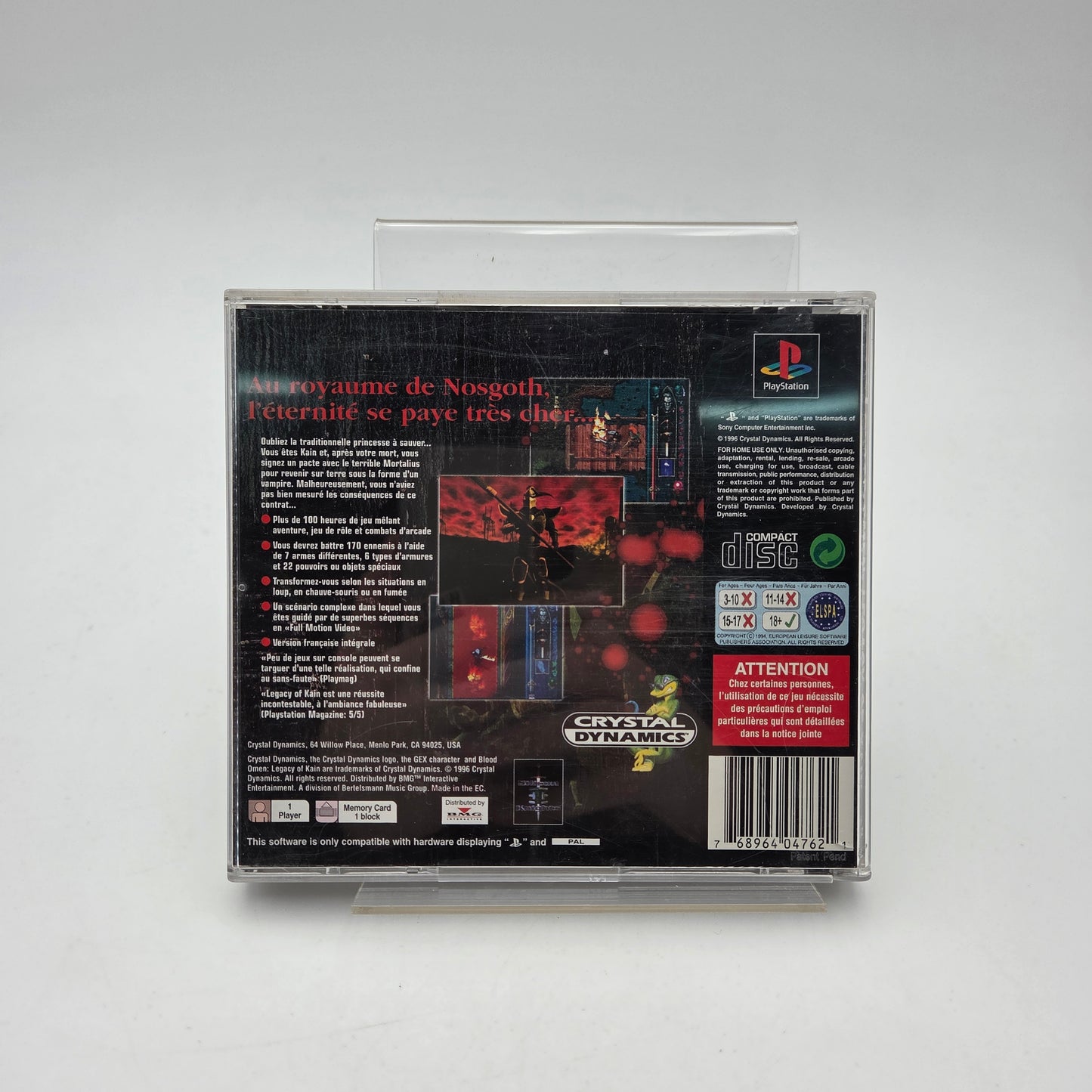 BLOOD OMEN LEGACY OF KAIN - PLAYSTATION 1 - SANS NOTICE