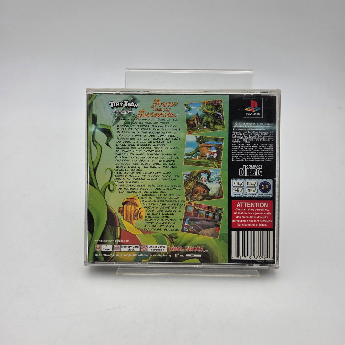 TINY TOON ADVENTURES BUSTER AND THE BEANSTALK - PLAYSTATION 1