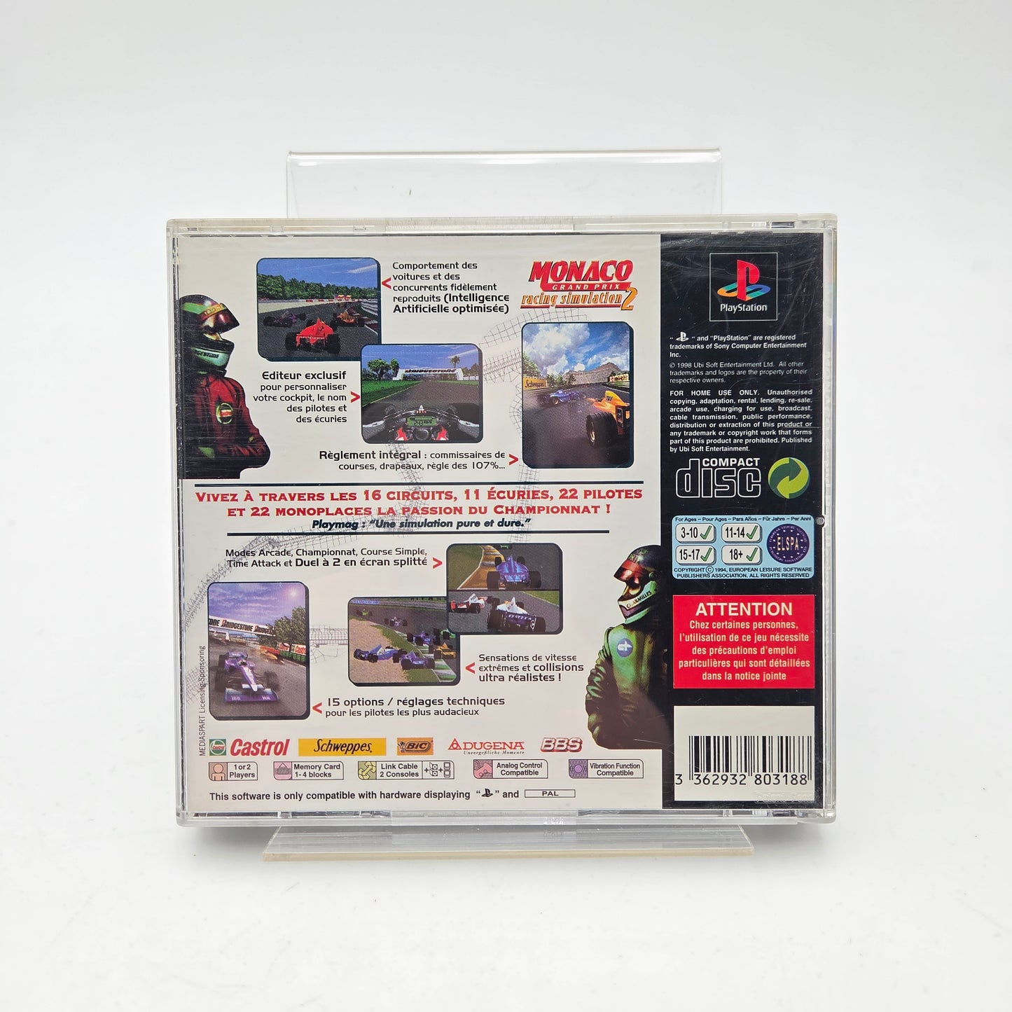 MONACO GRAND PRIX RACING SIMULATION 2 - PLAYSTATION 1