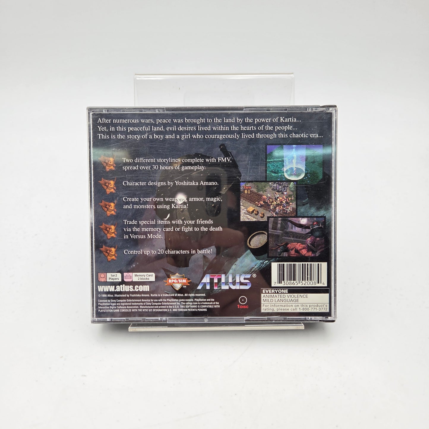 KARTIA THE WORD OF FATE - PLAYSTATION 1 US