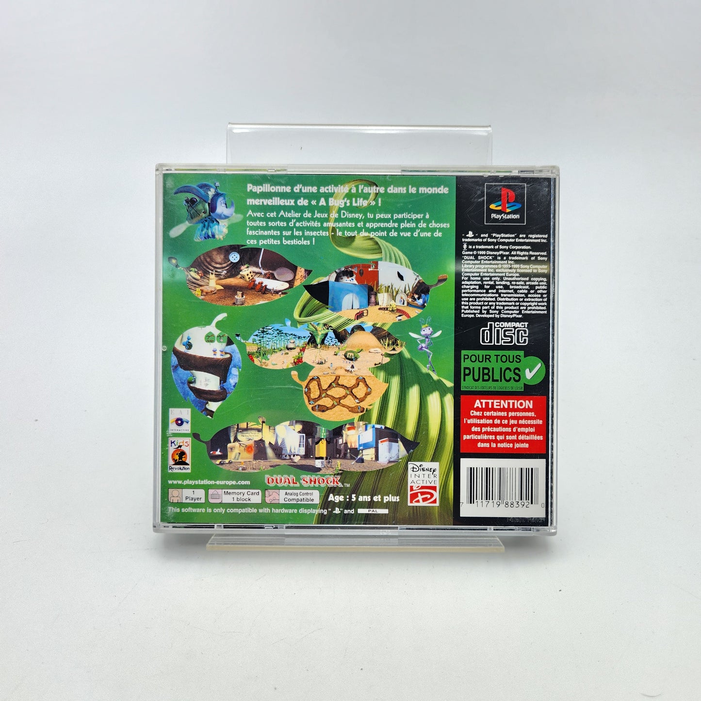 DISNEY PIXAR ATELIER DE JEUX A BUG’S LIFE - PLAYSTATION 1