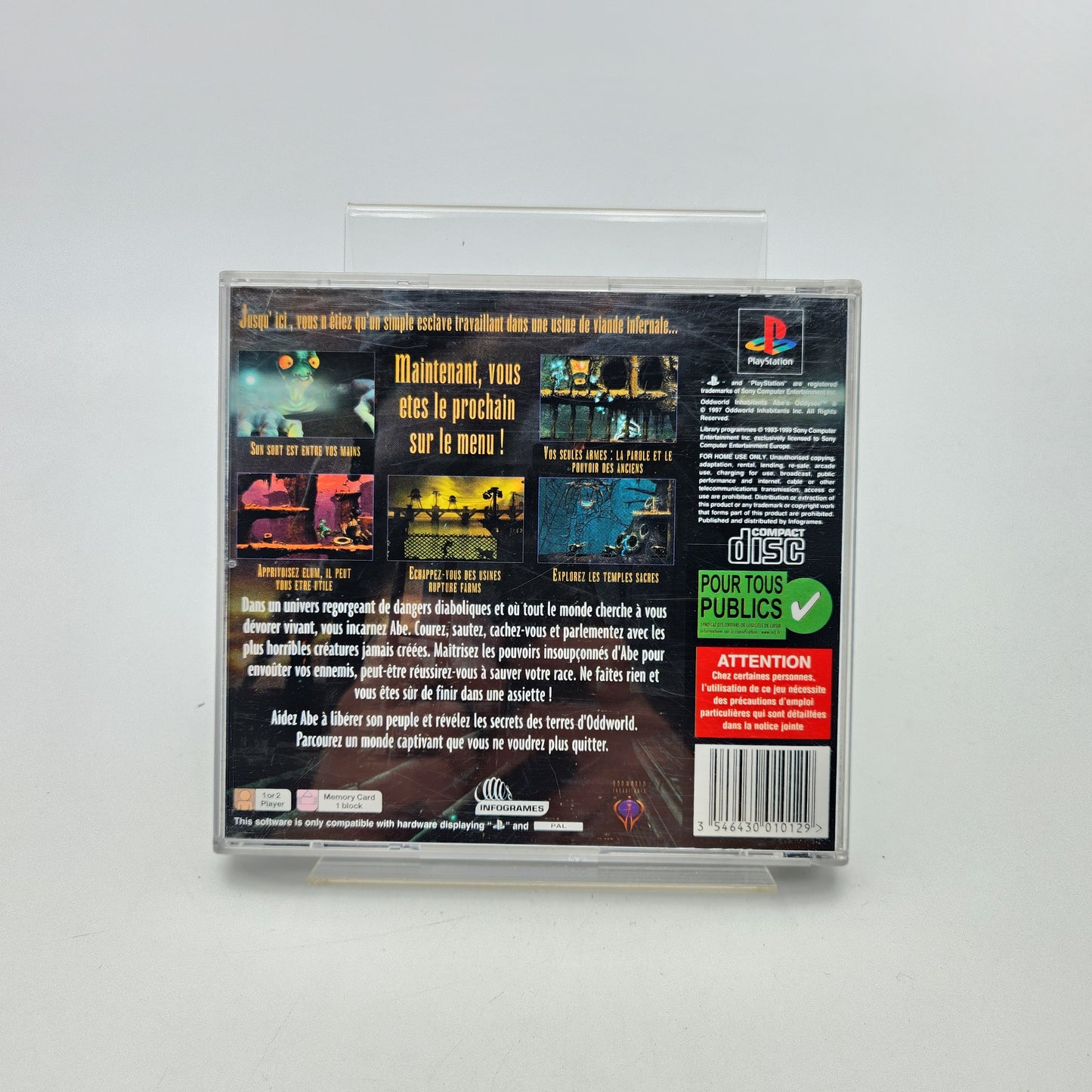 ODDWORLD L’ODYSSÉE D’ABE - PLAYSTATION 1