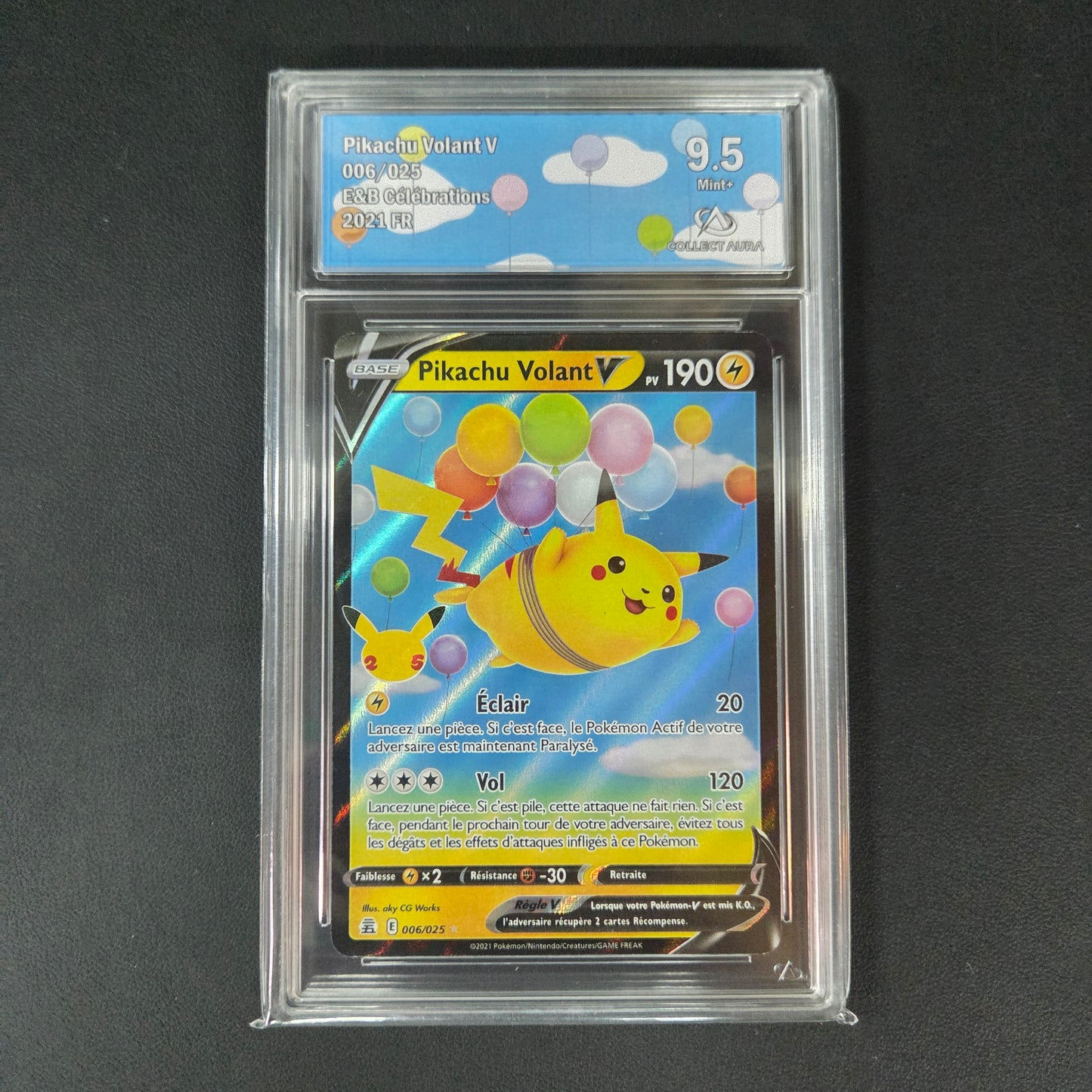 PIKACHU VOLANT V (CEL 006) (CA 9.5)