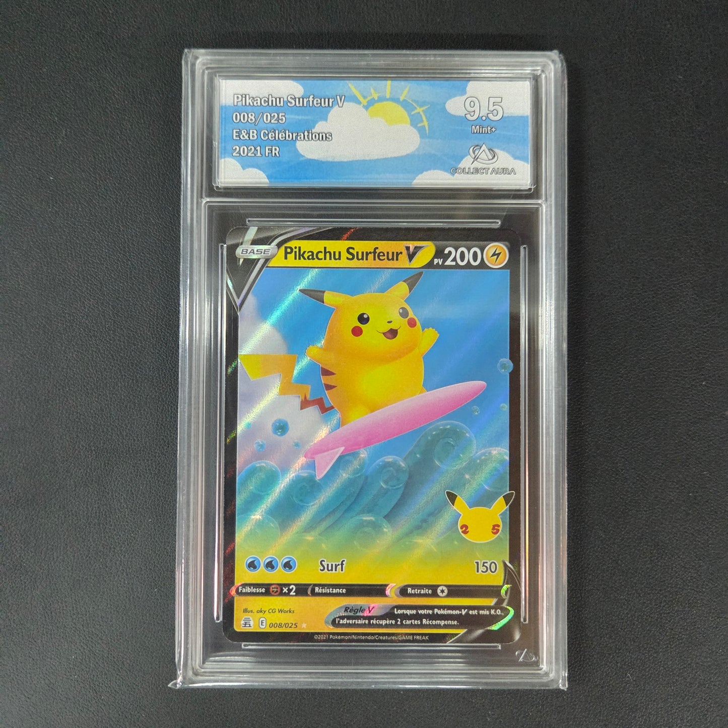 PIKACHU SURFUR V (CEL 008) (CA 9.5)
