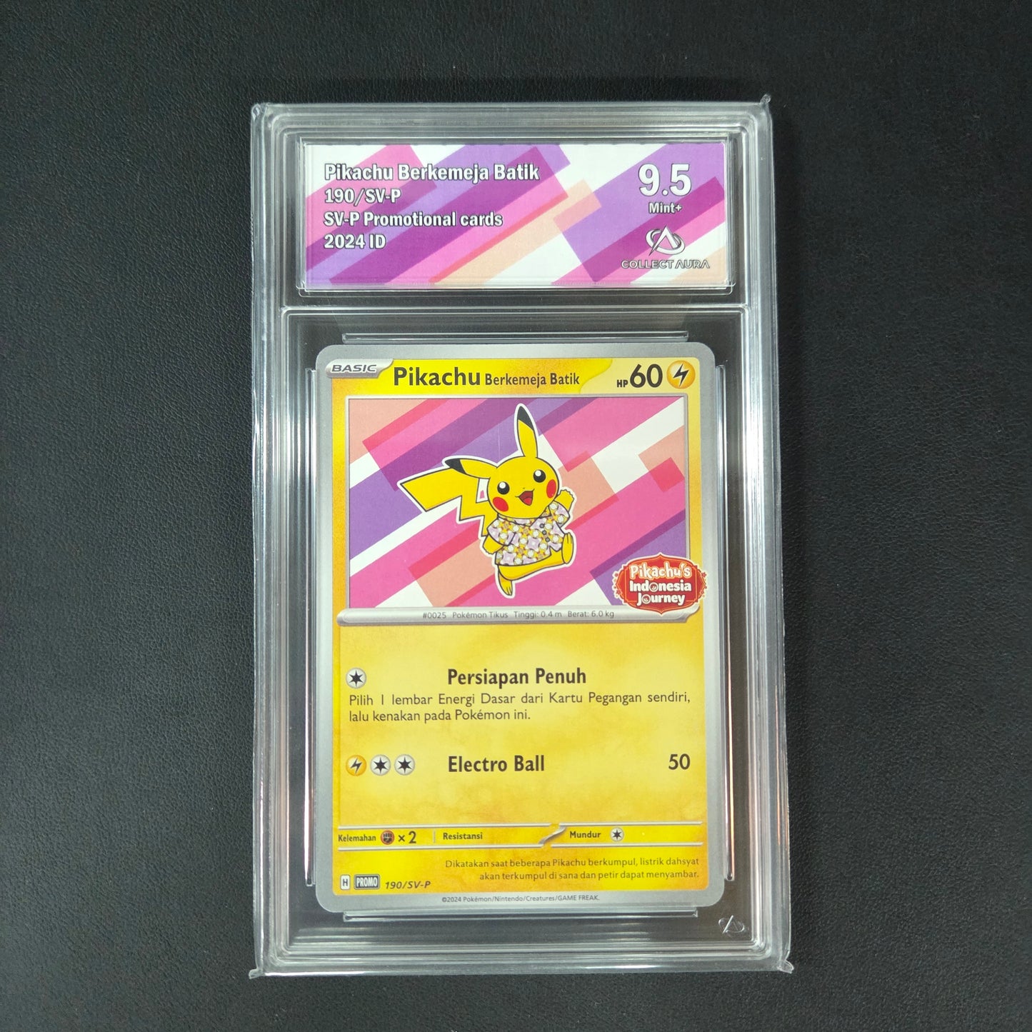 PIKACHU WEARING A BATIK SHIRT (SV-P/ID 190) (CA 9.5)