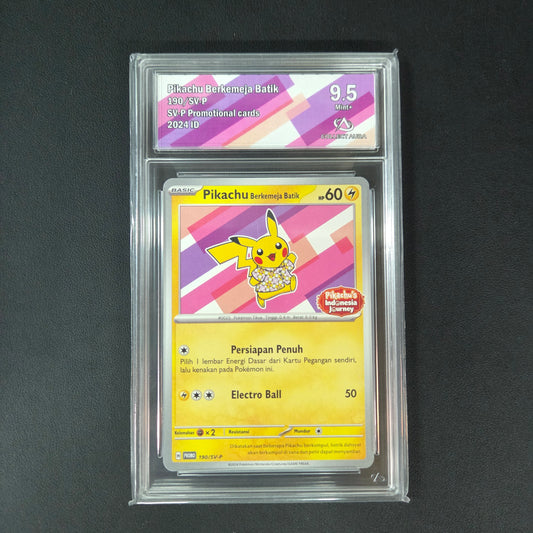 PIKACHU WEARING A BATIK SHIRT (SV-P/ID 190) (CA 9.5)