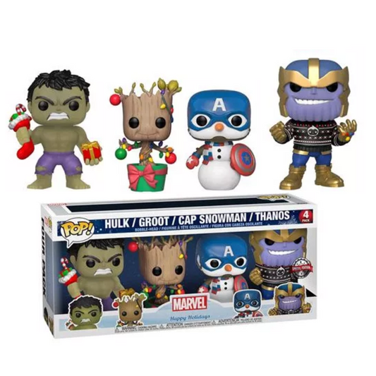 MARVEL - POP 4 PACK - MARVEL HAPPY HOLIDAYS