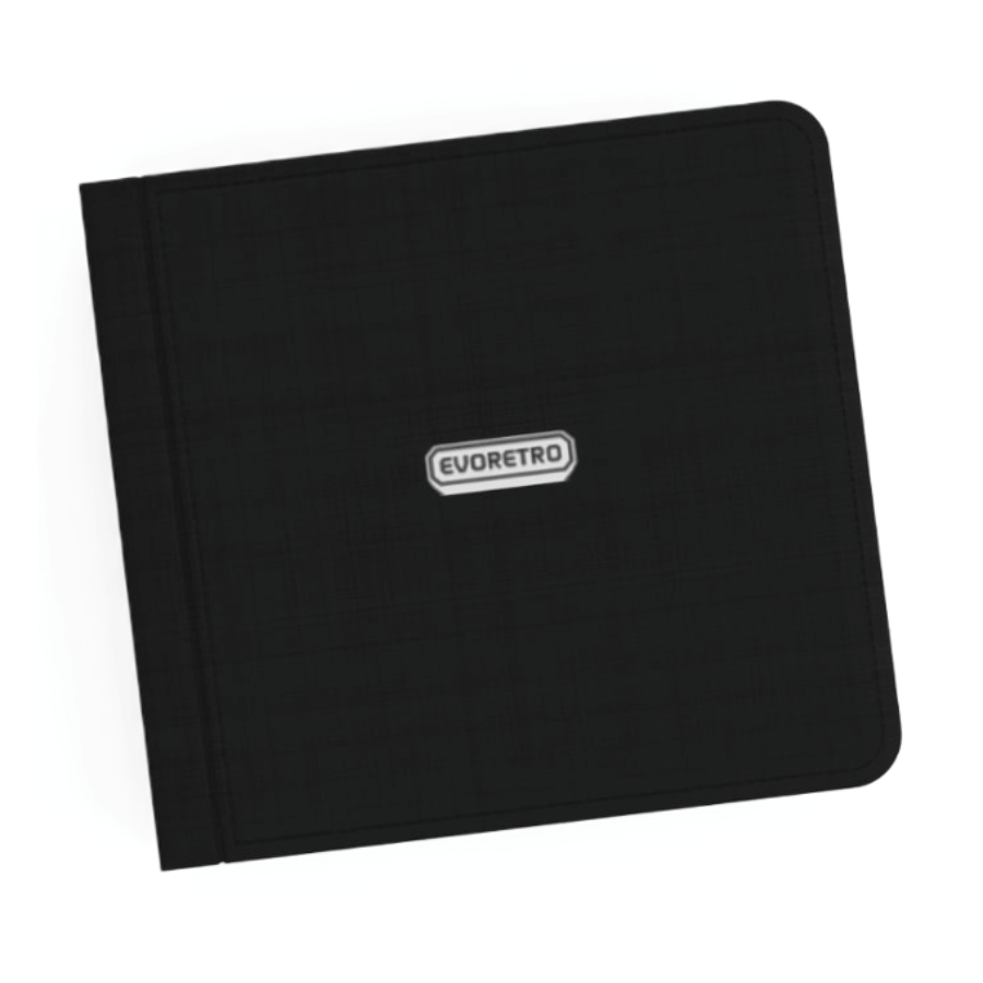 EVORETRO - Regular card binder with zipper 4x3 - Black