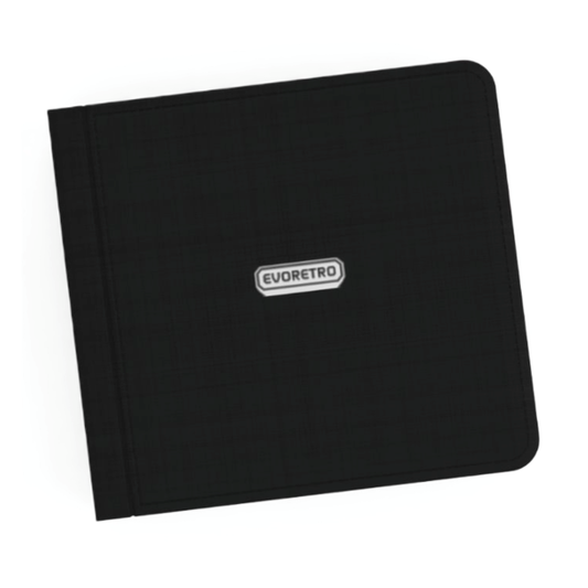 EVORETRO - Regular card binder with zipper 4x3 - Black