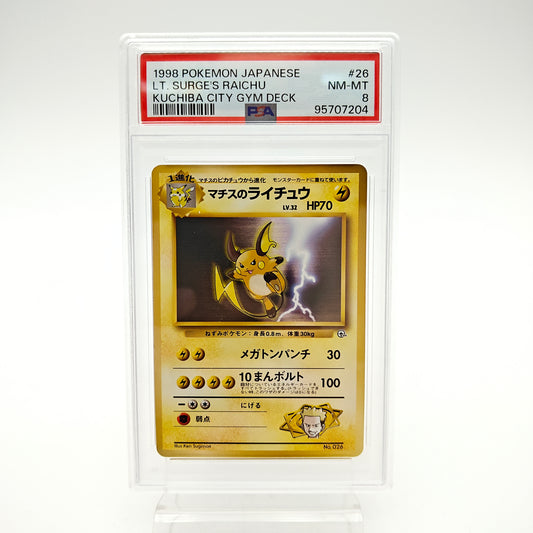 Surge's Raichu (KUCHIBA CITY GYM DECK - 026) - PSA 8