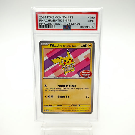Pikachu Berkemeja Batik (SVP - 190) - PSA 9