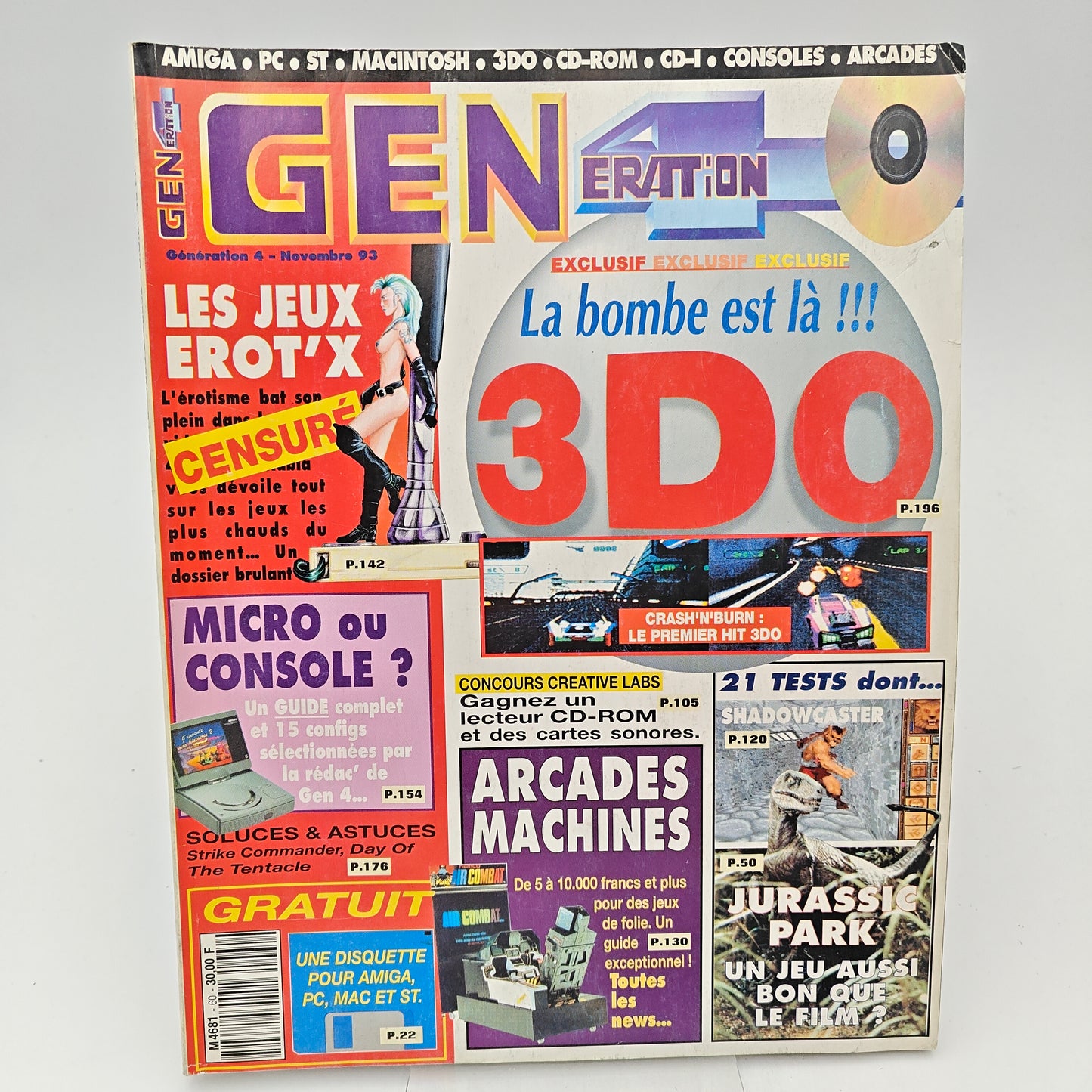 GENERATION 4 NOVEMBRE 93 - MAGAZINE JEUX VIDEO
