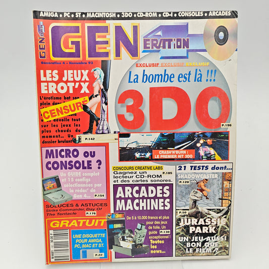 GENERATION 4 NOVEMBRE 93 - MAGAZINE JEUX VIDEO