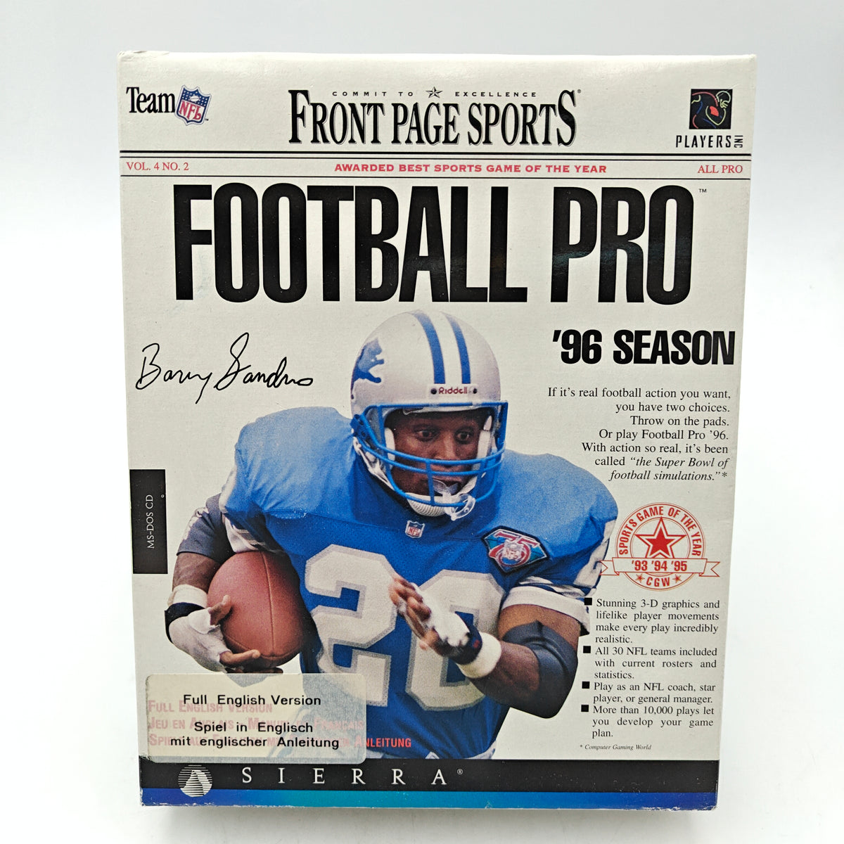 FOOTBALL PRO '96 - PC BIG BOX