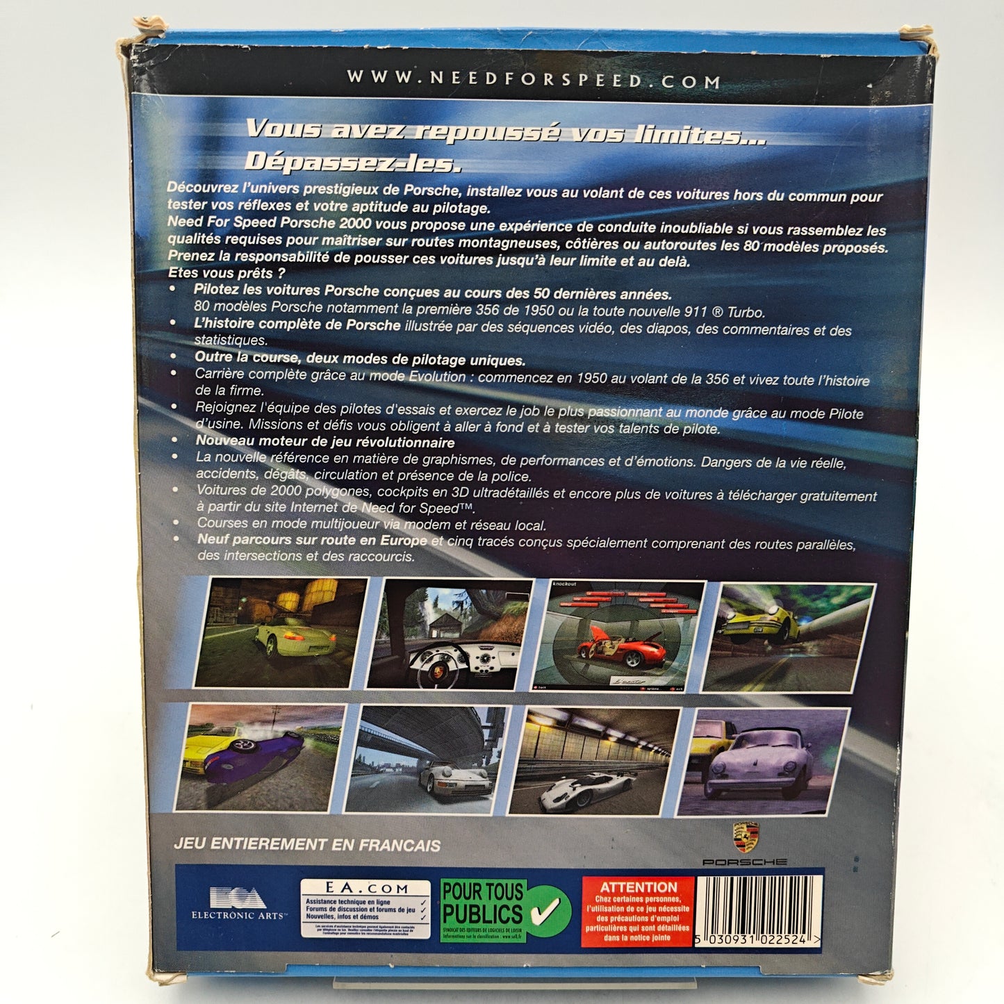 NEED FOR SPEED: PORSCHE 2000 - PC BIG BOX
