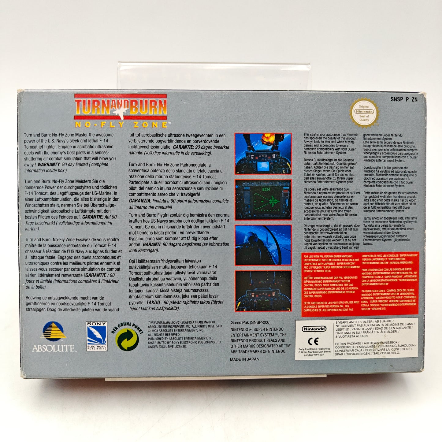 TURN AND BURN: NO-FLY ZONE - SUPER NINTENDO