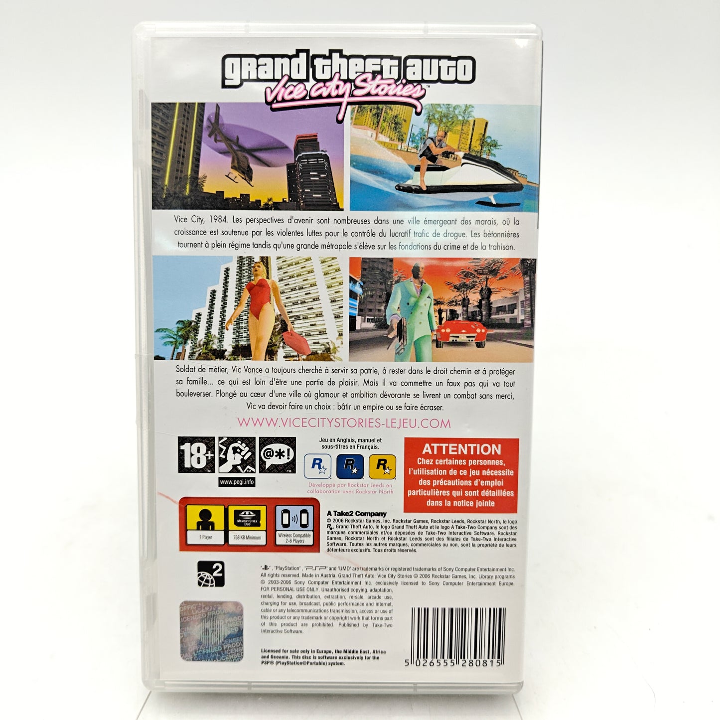 GRAND THEFT AUTO : VICE CITY STORIES - PLAYSTATION PORTABLE