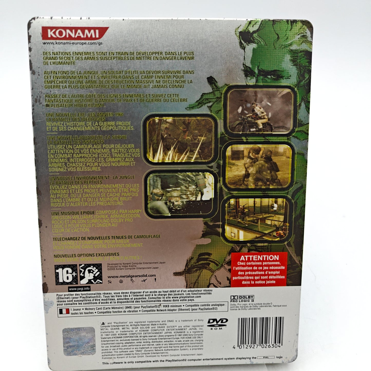 METAL GEAR SOLID 3 : SNAKE EATER STEALBOOK - PLAYSTATION 2